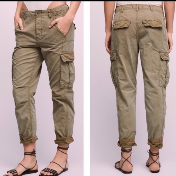 Free People Pants Jumpsuits Nothing Rugged Army Green Cargo Pant 6 Poshmark
